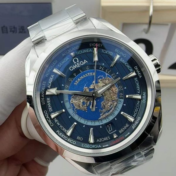 VS Factory Omega Seamaster Aqua Terra Worldtimer 43mm Ref. 220.10.43.22.03.001 1:1 Super Clone – DD8938 Movement