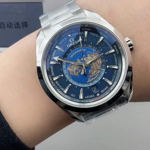 VS Factory Omega Seamaster Aqua Terra Worldtimer 43mm Ref. 220.10.43.22.03.001 1:1 Super Clone – DD8938 Movement