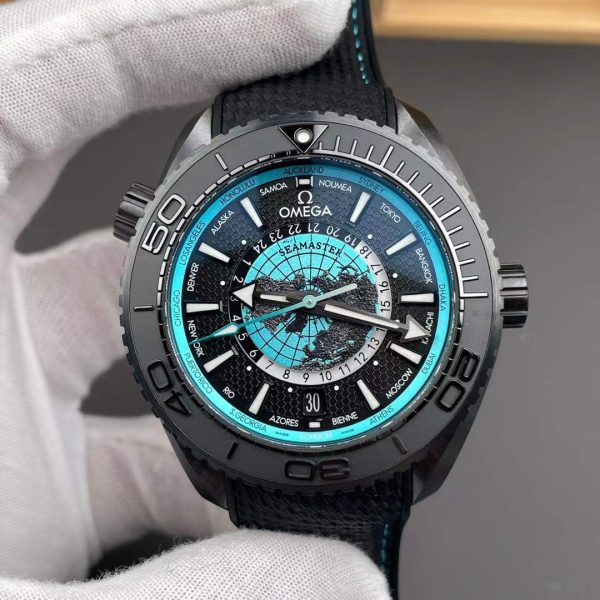 VS Factory Omega Seamaster Planet Ocean 600M Worldtimer Ref. 215.92.46.22.01.006 1:1 Super Clone – DD8938 Movement