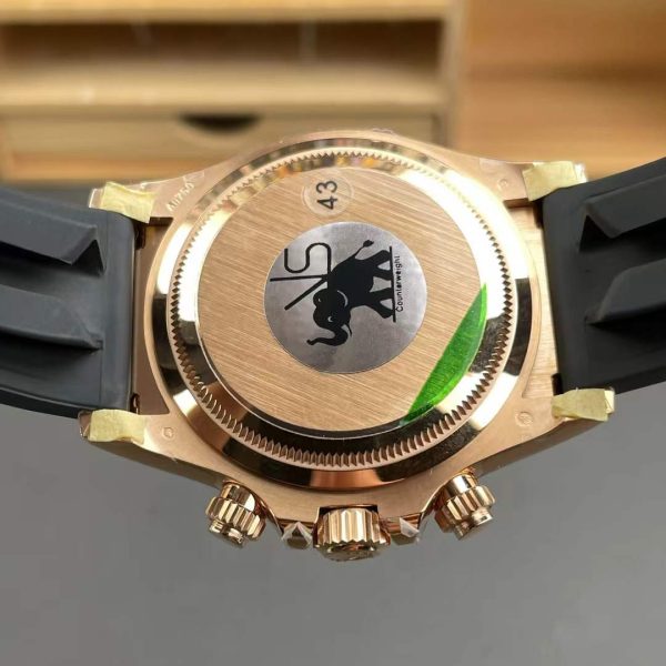 VS Factory Rolex Cosmograph Daytona 40mm Sundust Dial Everose Gold Rubber Strap (126515LN) 1:1 Super Clone – DD4131 Movement
