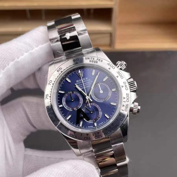 VS Factory Rolex Cosmograph Daytona 40mm Blue Dial White Gold (126509) 1:1 Super Clone – DD4131 Movement