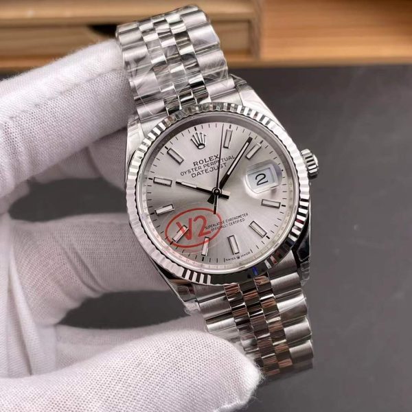VS Factory Rolex Datejust 36 Silver Dial (126234) 1:1 Super Clone – DD3235 Movement