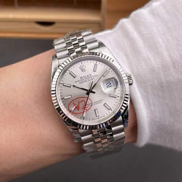 VS Factory Rolex Datejust 36 Silver Dial (126234) 1:1 Super Clone – DD3235 Movement